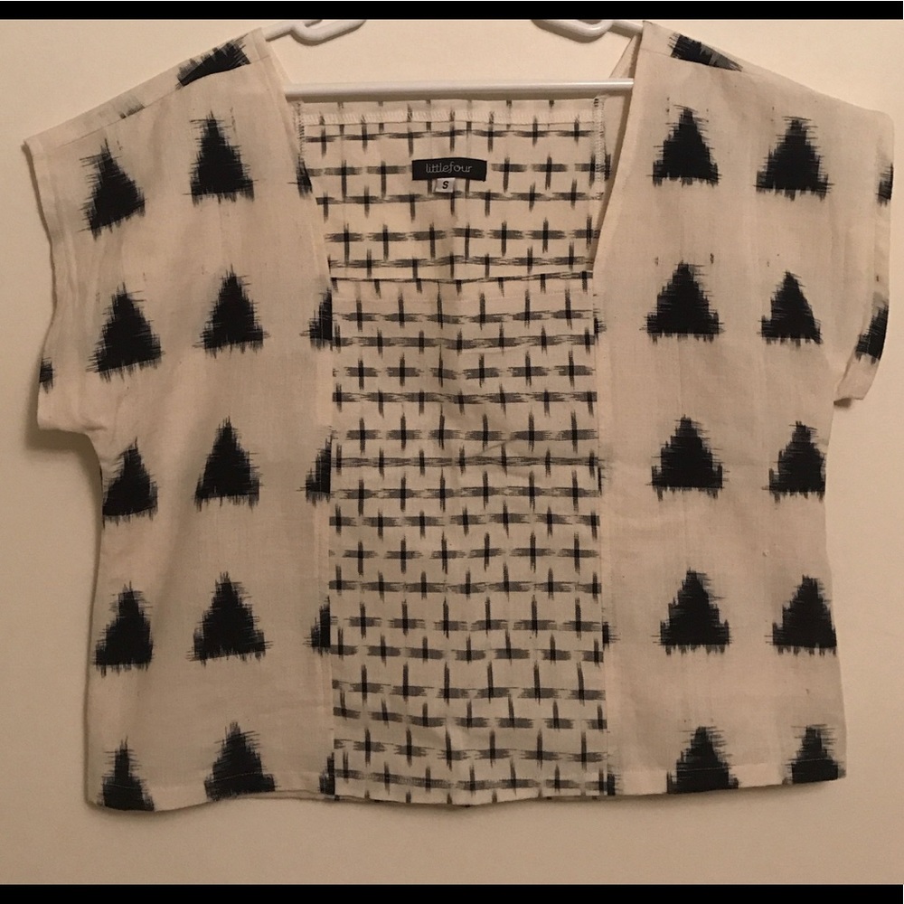 Little Four Ikat Box Crop Top